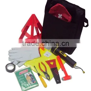 YYS12017 46-Piece Road Emergency Kit for Car With 2-in-1 Safety Hammer With Belt Cutter thumbnail-1