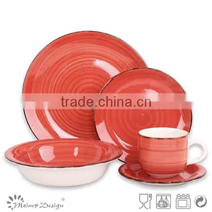 Hot Sale Cheap Red Handpainted Dinnerware thumbnail-1