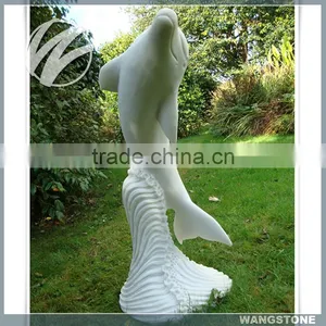 Garden Statue Cute Stone Dolphin Sculpture thumbnail-1