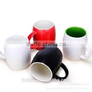 Promotional Matt Ceramic Mug With Customized Logo, Solid Color Glazed Cheap Mug thumbnail-1