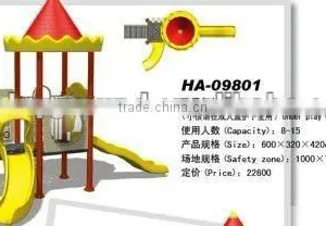 THE LARGEST OUTDOOR PLAYGROUND EQUIPMENT MANUFACTURER IN SOUTH CHINA - RED CASTLE KID'S PLAYGROUND (HA-09801) thumbnail-1