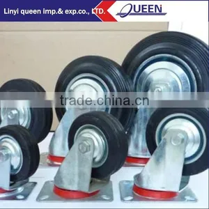 Rubber Heavy Duty Caster Wheels. Higher Loading Capacity Scaffold Casted Wheel thumbnail-1