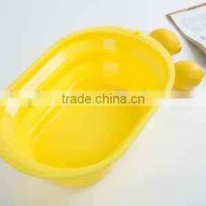 Silicone Square Shaped Folding Wash Basin,fruit Bowl thumbnail-4