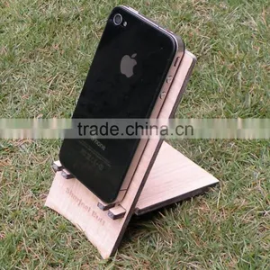 Laser Cut Solid Wooden Stand for Cellphone thumbnail-1