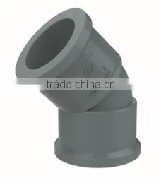 HIGH QUANLITY 45 DEG ELBOW OF PVC DIN STANDARD FITTINGS FOR WATER SUPPLY thumbnail-1