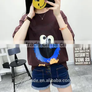 Women Summer Fashion Customized Letter Print t Shirt Casual Short Sleeve t Shirt thumbnail-1