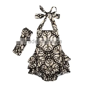 New Arrival Floral Printed Fashion Baby Girl Bubble Romper Infant Girls Bubble Romper thumbnail-5