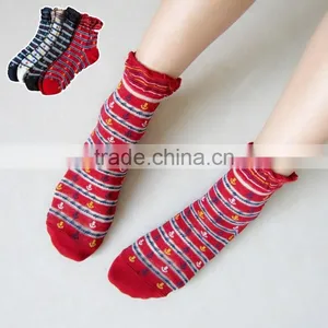 OEM Wholesale Cotton/spandex Cartoon Knitted Warm Sexy Women Socks thumbnail-1