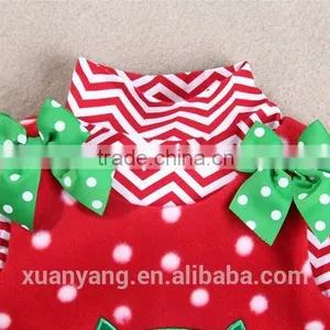 Christmas Boutique Hot Sale Penguin Applique Girl Gift Outfit thumbnail-3