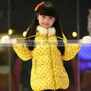 Girls 2-6X Solid Puffer With Dot Trim Jacket thumbnail-1