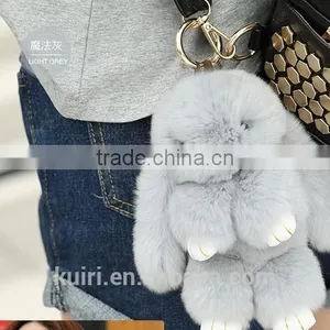 Lovely Rabbit Fur Rabbit Keychain Charm Pendant Keychains Fashion Jewelry Toy Doll Hanging Pendant Accessories Gift thumbnail-2