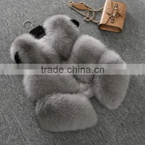 Luxury Fashion Sexy Women Apparel Short Fox Fur Vest thumbnail-1