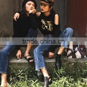4831 Runwaylover Hot Sale Ladies Hipped Line Ripped Jeans thumbnail-3