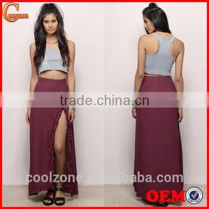 Latest Elegant Design Classic Ruffles Skirt/long Maxi Women Dress Wholesale thumbnail-1
