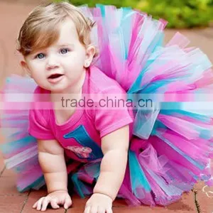 Fashion Rainbow Tutu Skirt for Girls New Design Fluffy Baby Skirt Pettiskirt for Wholesale thumbnail-3