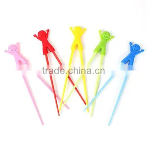 Children Kids Baby Beginner Cartoon Style Easy Fun Learning Training Helper Chopsticks Random Color thumbnail-2