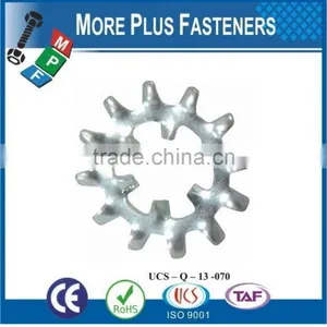 Made in Taiwan Stainless Steel Carbon Steel External Internal Tooth Star Lock Washer Passivated Zinc Plated thumbnail-1
