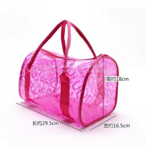 Fashion Summer Beach Bag Outdoor Waterproof Clear Transparent PVC Cosmetics Bag Cosmetic Organizer Makeup Toiletry Bag thumbnail-2