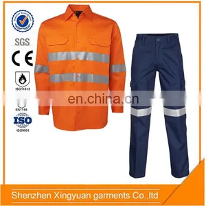 European Standard High Quality ISO EN471 Flame Resistant Safety Workwear Shirt and Pants thumbnail-4