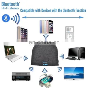 Bluetooth Wireless Headphones Speaker Unisex Unique Christmas Tech Gifts Beanie Hat Running Beanie Hat Knitted Beanie Hat thumbnail-5