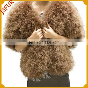 Colorful Stylish Fluffy Lady's Shawl Cheap Ostrich Feathers thumbnail-1
