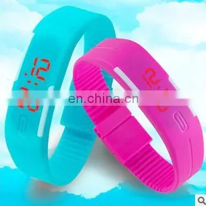 Wholesale Mix 10colors LED Touch Screen Bracelet Couple Tables Silicone Mini Electronic Watch New Fashion Men Women WATCH thumbnail-2