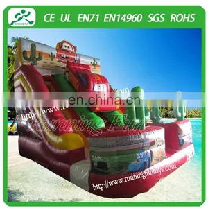 Car Inflatable Kids Slide, Cars Inflatable Water Slide Inflatable Slide for Sale From Running Fun thumbnail-1