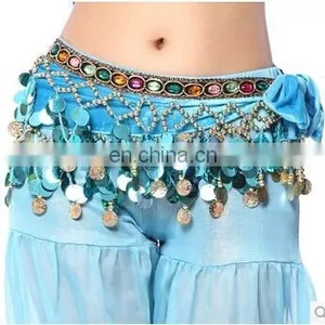 Egyptian Style Sequins Shiny Women Belly Dance Hip Scarf Belts Y-2041# thumbnail-1