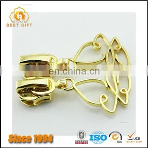 Wholesale Custom Garment Accessories Jacket Gold Metal Butterfly Zippers thumbnail-1