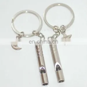 Whistle With Star and Moon Shape Couple Keychain thumbnail-1