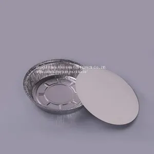 Disposable Aluminum Foil Round Flan Pan Pizza Baking Pan thumbnail-1
