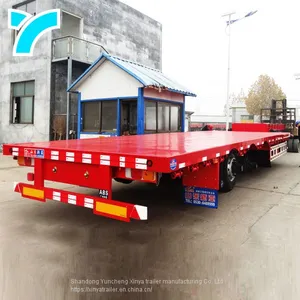 China Factory Twist Lock Gooseneck Low Platform Semi Trailer 40 Ton Low Bed Semi Trailer thumbnail-1