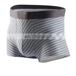 Wholesale Direct Comfort Modal Men's Seamless Panties Mid-Waist Multi Color Stripe Men's Boxer Briefs thumbnail-3