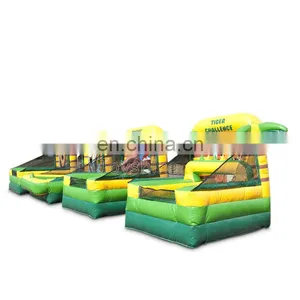 Jungle Themed Inflatable Carnival Game Set Big Mouth Baseball Basketball Hoverball Games For Events thumbnail-1