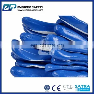 T4700 Knit Wrist Fully Yellow Nitrile Gloves For Heavy Handling thumbnail-4