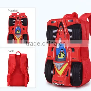 Children Cartoon 3d Cars School Backpack Book Bags thumbnail-2