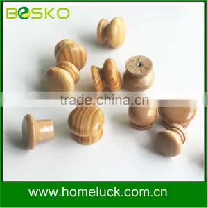 Natural Material Drawer Wood Door Handles Small Round Wooden Knobs Quality Choice thumbnail-1
