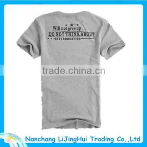 2015 Hotest Sale Custom 100% Cotton High Quality Plain T-shirt thumbnail-2