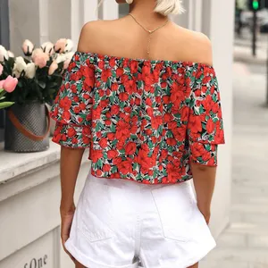 New One-shoulder Print Top thumbnail-4