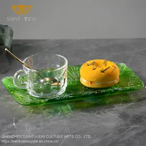 SAINT VIEW 2022 Serving Coffee Shop Trays Rectangle Household Restaurant Dessert Plate Elegant Wholesale thumbnail-4