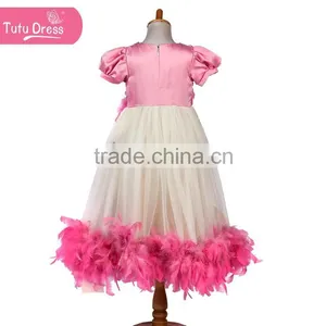 Feather Dress Flower Girl Dress Girls Birthday Dress Feather Dress Flower Girl Dress Baby Dress Couture Birthday Dress Quality Choice thumbnail-2