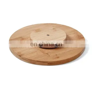 Free Sample Home Kitchen Bamboo Shelf Storage Spicy Rack Tabletop Storage Shelf Round Tray With The Base thumbnail-5