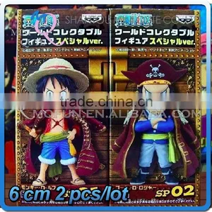 MINI QUTE 6 cm Japanese Anime One Piece Action Figure Kawaii Monkey D Luffy & Gol D Roger Brinquedos Boys in Box NO.MQ 081 thumbnail-1