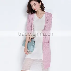 Spring Fashion Long Sleeves Cardigan Knit Sweater Casual Cardigan for Women thumbnail-5