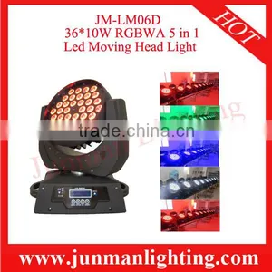 36*15W RGBWA 5 in 1 Led Moving Head Wash Light Moving Head Light Disco Stage Light thumbnail-1