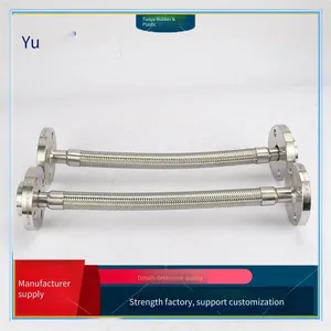 Tetrafluoro Steel Wire Hose, Welded Corrugated Metal Hose, Steel Wire Braided Metal Bellows for Food Use thumbnail-4