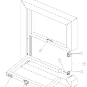 Sunfree Aluminum Double Hung Vertical Sliding Window, American Style Villa Residential Window thumbnail-5