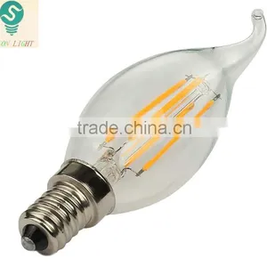 YOSON 2W 4W LED Filament Candelabra Bulb 4watt Equivalent Warm White 2700K Use in Chandeliers Wall Sconces thumbnail-1