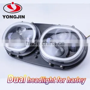 12v 24v 45w 90w 7" 5.3/4" Black Projector Led Headlamp Daymaker Headlamp Led for Harley Davidson Road Glide thumbnail-3