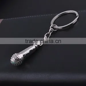 Factory Direct Metal Keychain Key Ring Creative Gift Microphone Keychain thumbnail-2